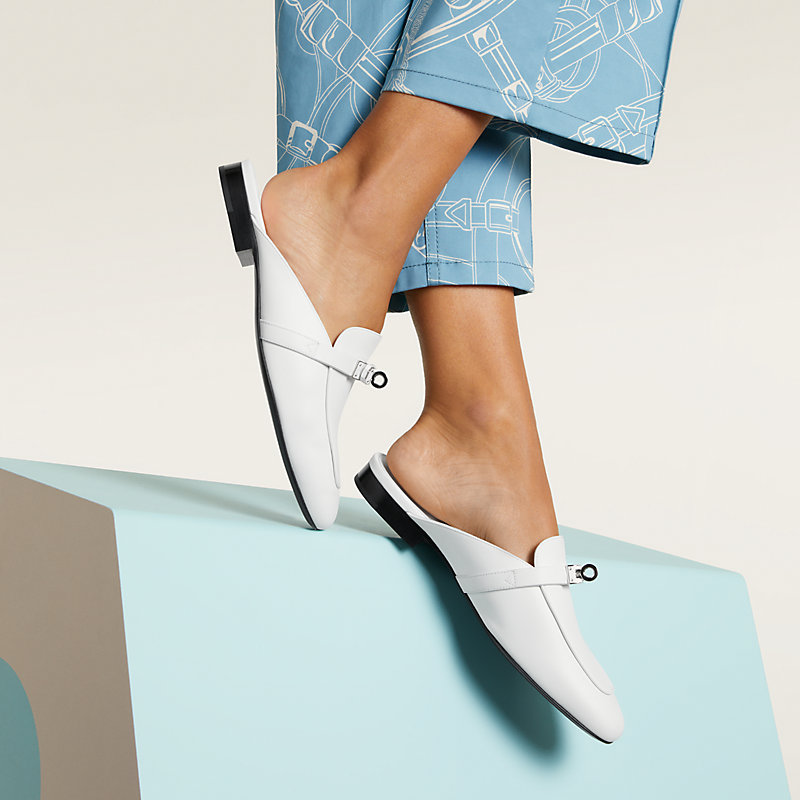 Oz mule - White | Hermès Finland